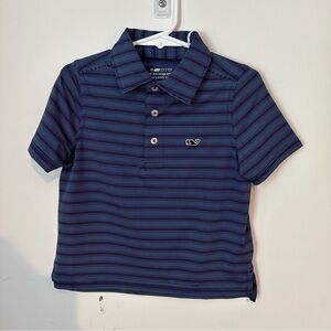 NWT Vineyard Vines Kids Polo in Navy and Red Stripes